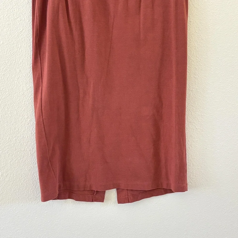 Peruvian‎ Connection Pima Cotton Knit Skirt Womens XL Spice Red Long Stretch